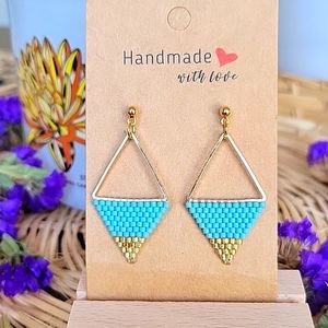 Handwoven beaded earrings